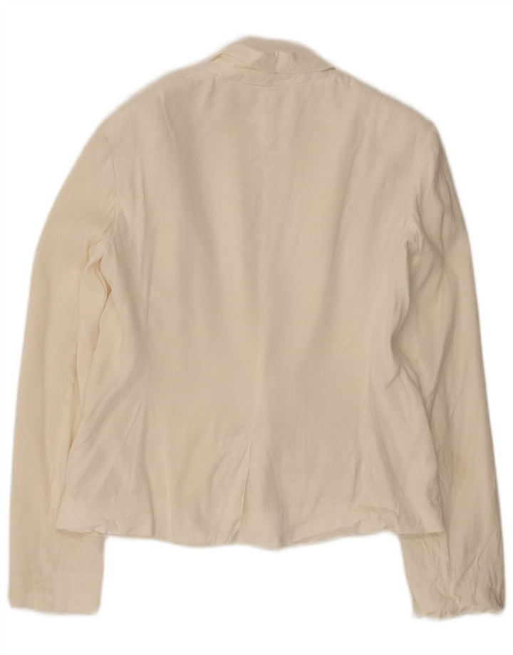 Sacou blazer pentru femei French Connection, cu 1 nasture, UK 12, in alb mediu