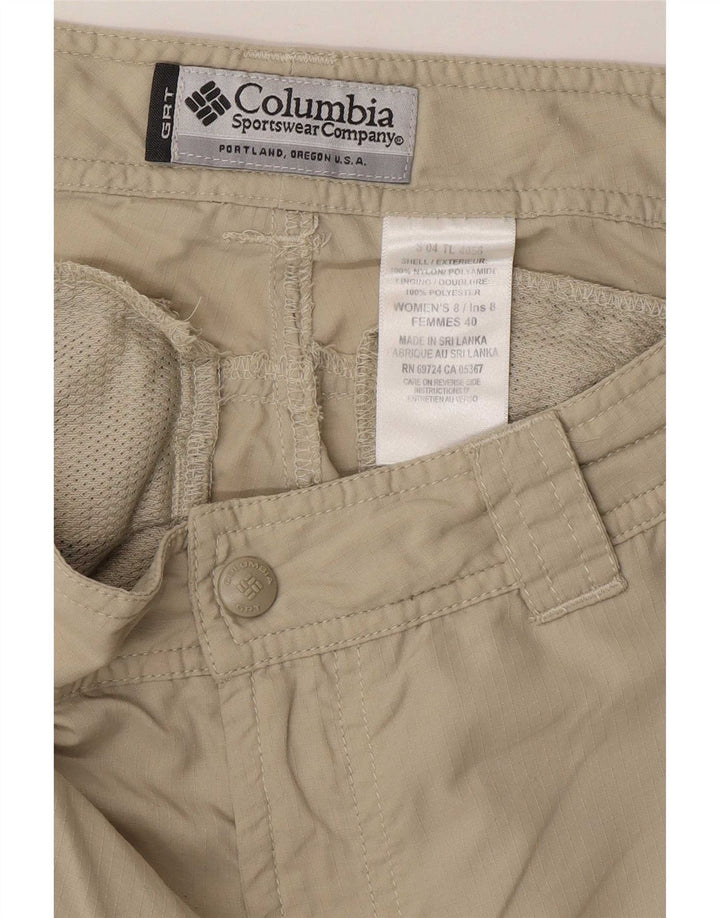 Pantaloni scurți cargo Columbia pentru femei US 8 Medium W30 Bej Nylon