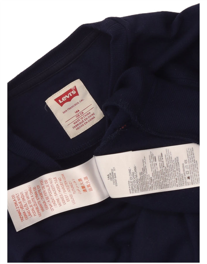 Pulover pentru fete Levi's Crop Pulover 13-14 Ani Bleumarin Poliester