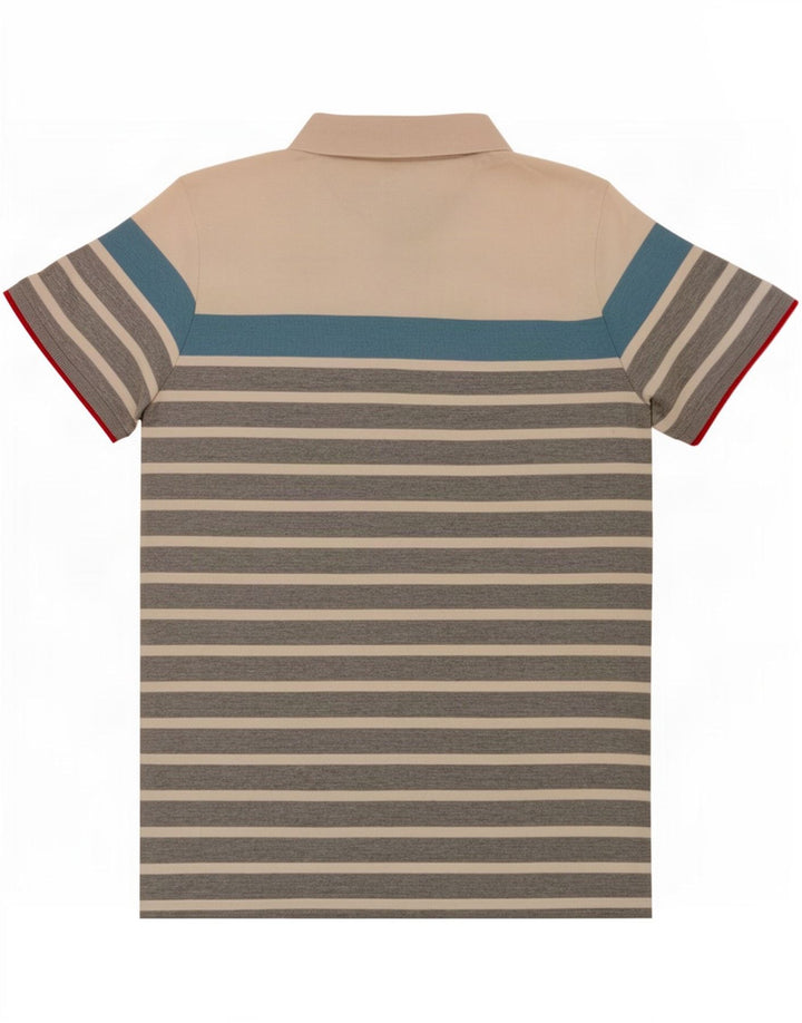 Tricou polo pentru bărbați Ellesse Heritage, bumbac cu dungi medii, multicolore