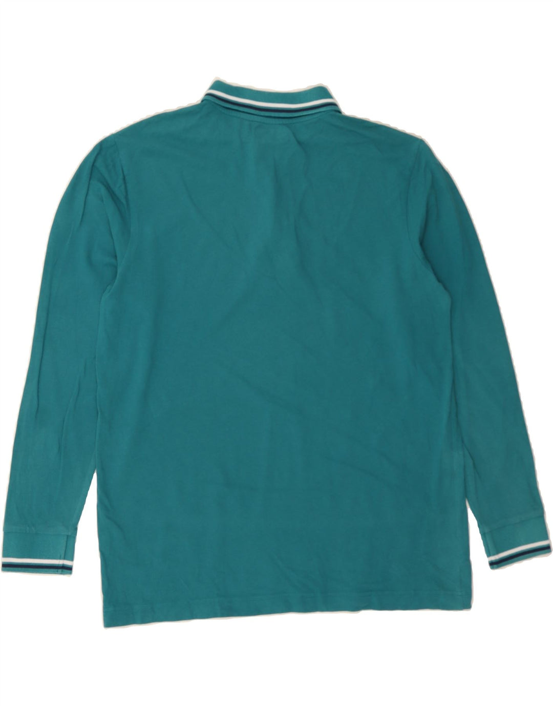 KAPPA Mens Long Sleeve Polo Shirt Large Turquoise Vintage Kappa and Second-Hand Kappa from Messina Hembry 