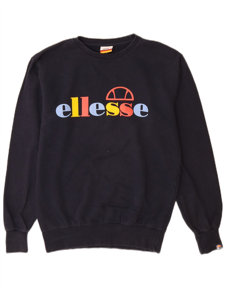 Hanorac grafic pentru bărbați Ellesse Pulover mediu din bumbac bleumarin