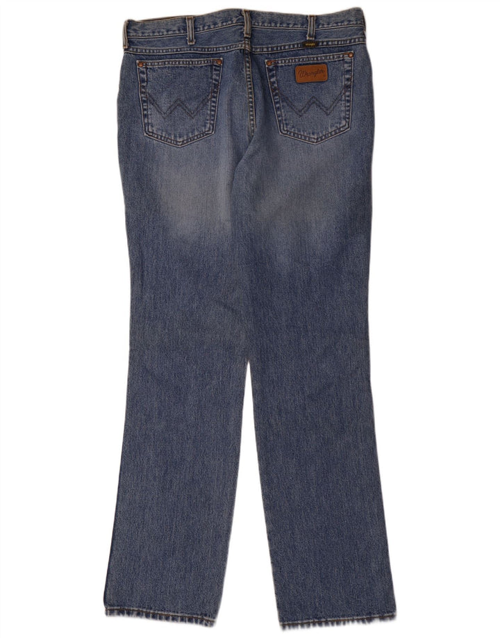 Blugi drepti pentru bărbați Wrangler W38 L36 Bumbac albastru