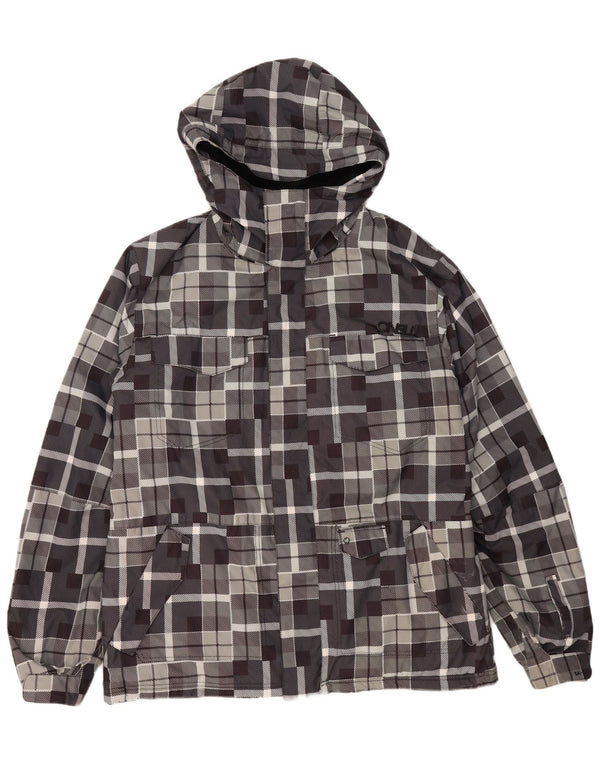 Jachetă de vânt cu glugă O'NEILL pentru bărbați UK 40 mare, gri, geometrică