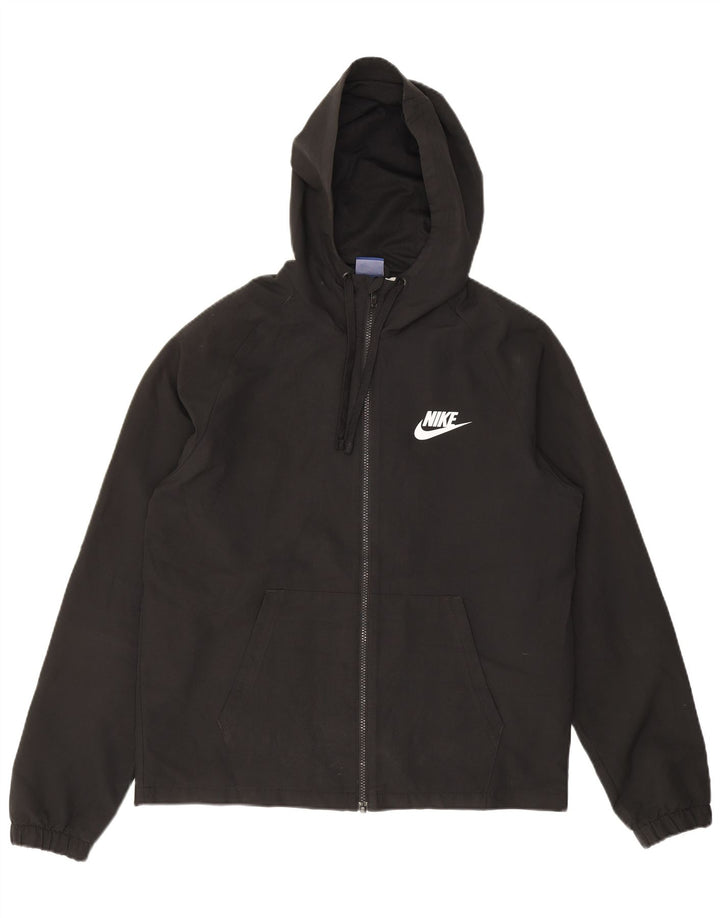 Jachetă de trening cu glugă Nike pentru bărbați, poliester mediu negru