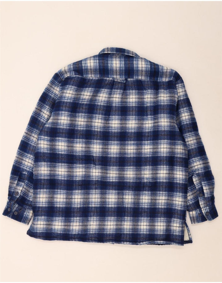 Cămașă de flanel Lumberjack Vintage pentru bărbați, mare, albastru, acrilic