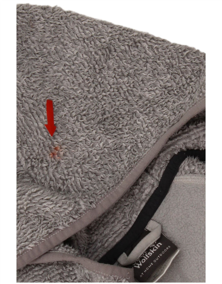 Jack Wolfskin Jachetă fleece cu glugă pentru femei UK 12 Medium Gri Poliester