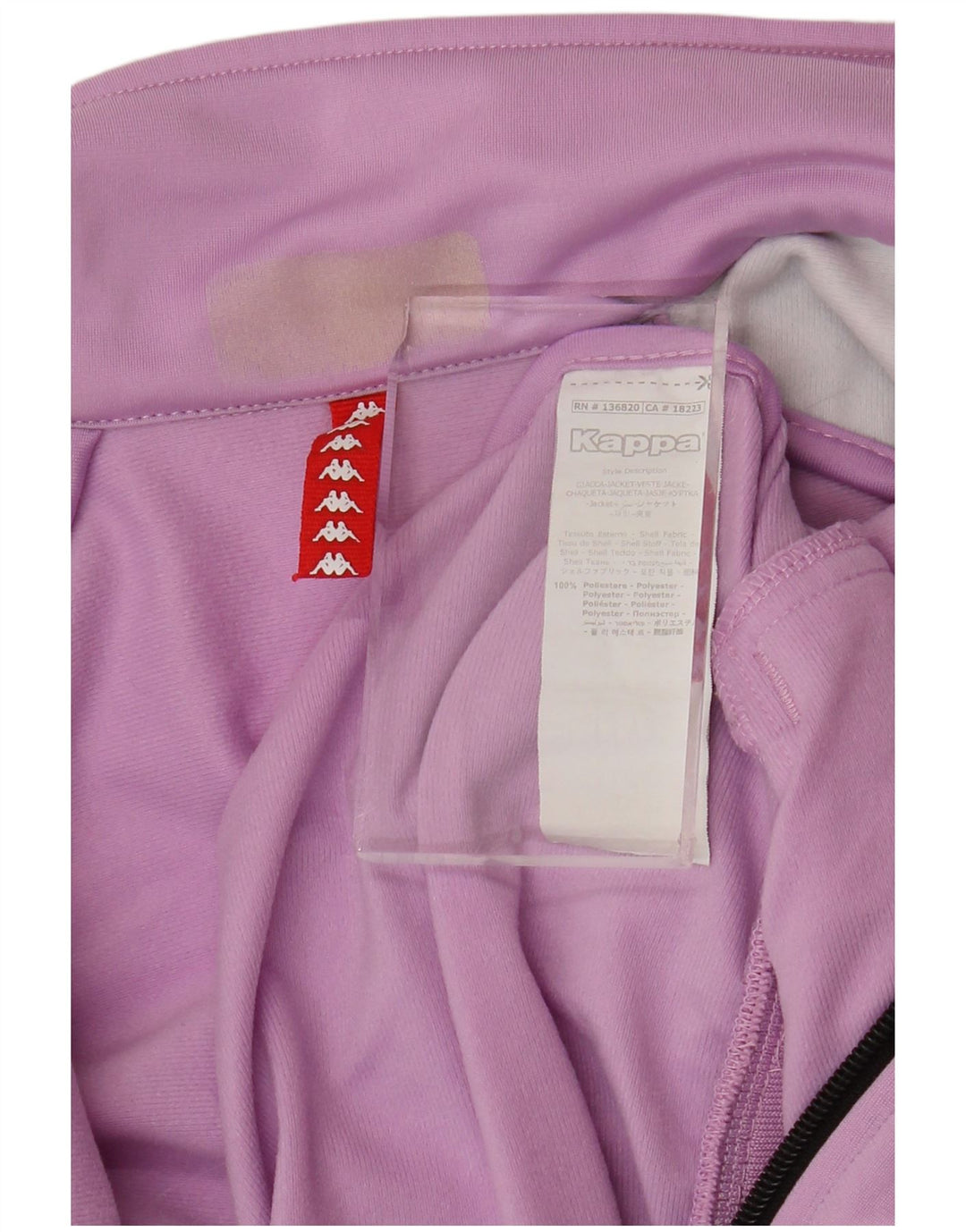 Jachetă de top pentru trening cu grafică KAPPA pentru femei UK 16, mare, mov, bloc de culoare