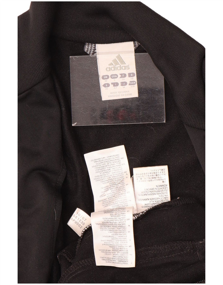 Jachetă de trening pentru femei Adidas UK 10 Poliester negru mic