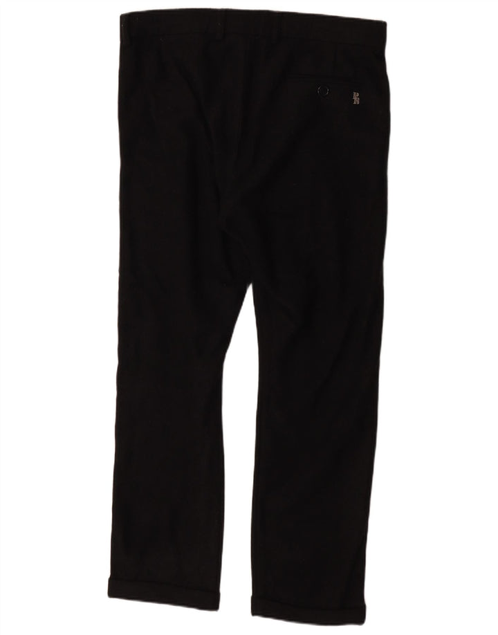 Pantaloni drepți pentru bărbați Pierre Balmain L32 L27 Black Classic