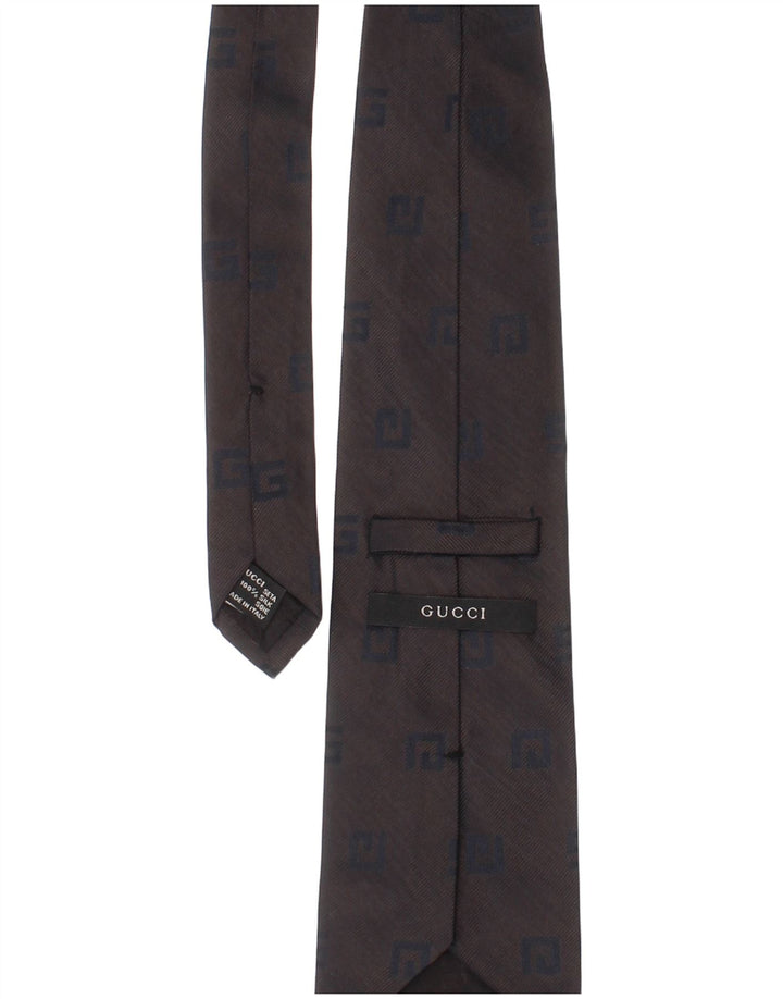 Cravată Gucci pentru bărbați, mărime unica, gri din mătase, clasică