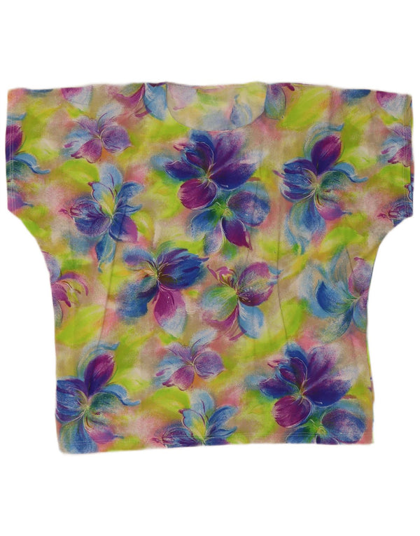 Bluză Vintage pentru femei UK 18 XL Multicolor Floral