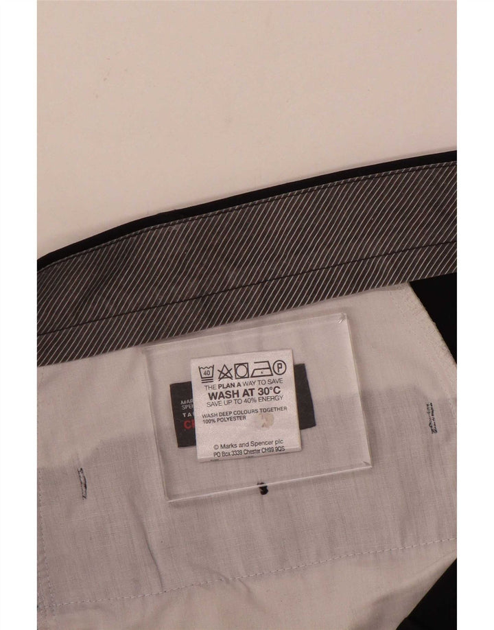 Pantaloni de costum pentru bărbați Marks & Spencer L40 L33 bleumarin poliester