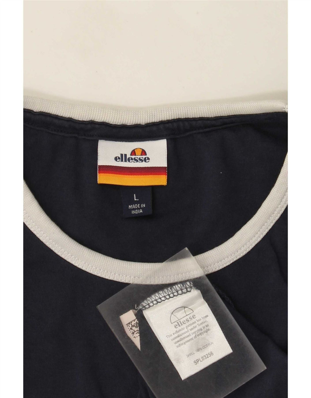 Top pentru bărbați Ellesse cu mânecă lungă mare, albastru bleumarin, bumbac