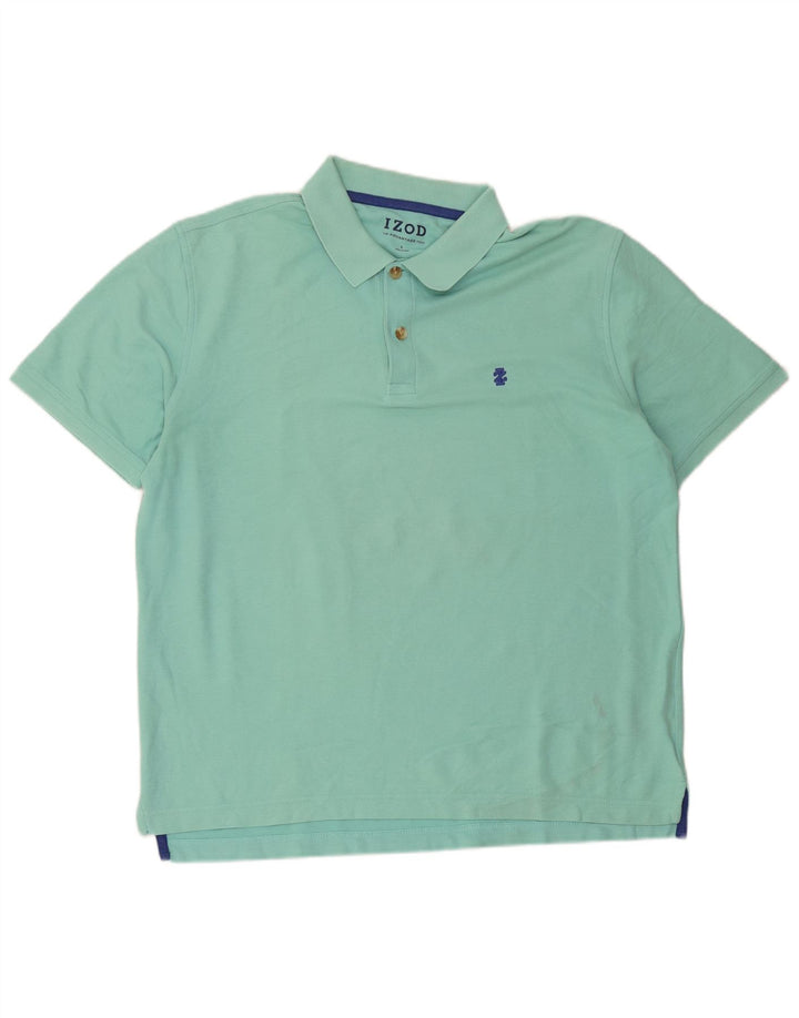 Tricou polo Izod pentru bărbați, bumbac turcoaz mare