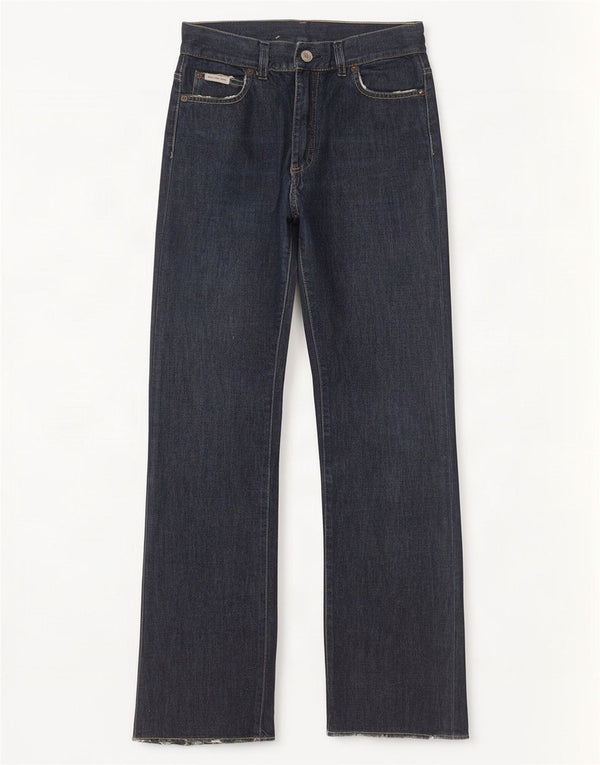 Blugi drepti pentru femei Calvin Klein L27 L32 Bumbac bleumarin