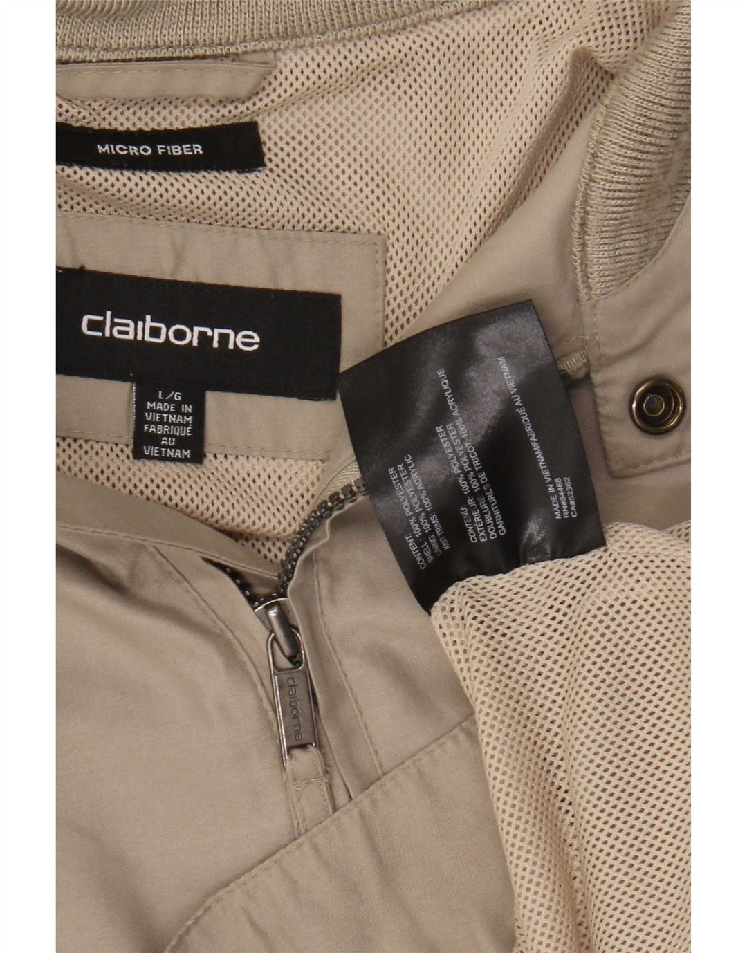 Bomber vintage pentru bărbați UK 40 mare, bej, poliester