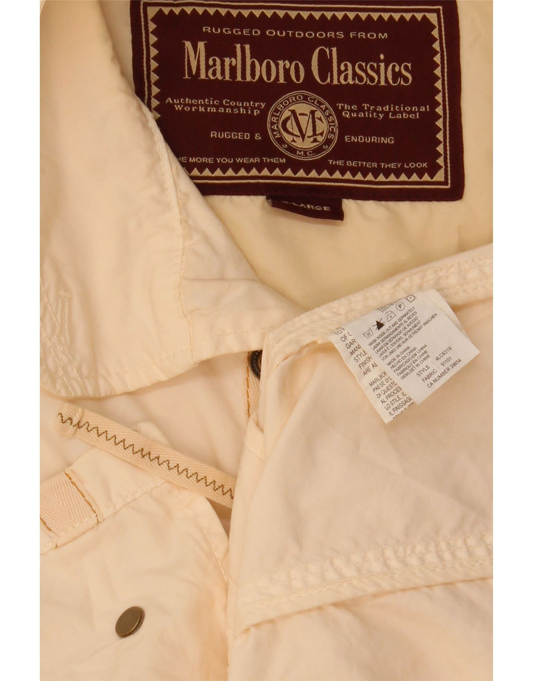 Jachetă Marlboro Classics pentru bărbați, UK 42 XL, bumbac, bej