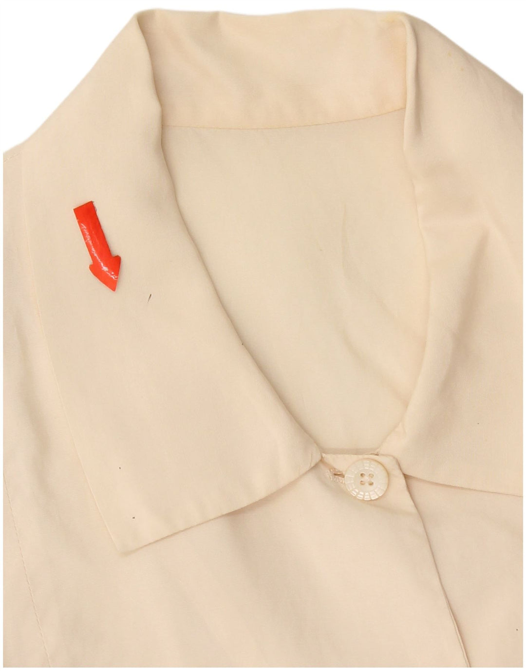 Bluză vintage pentru femei, cămașă crop UK 14 Bej mediu