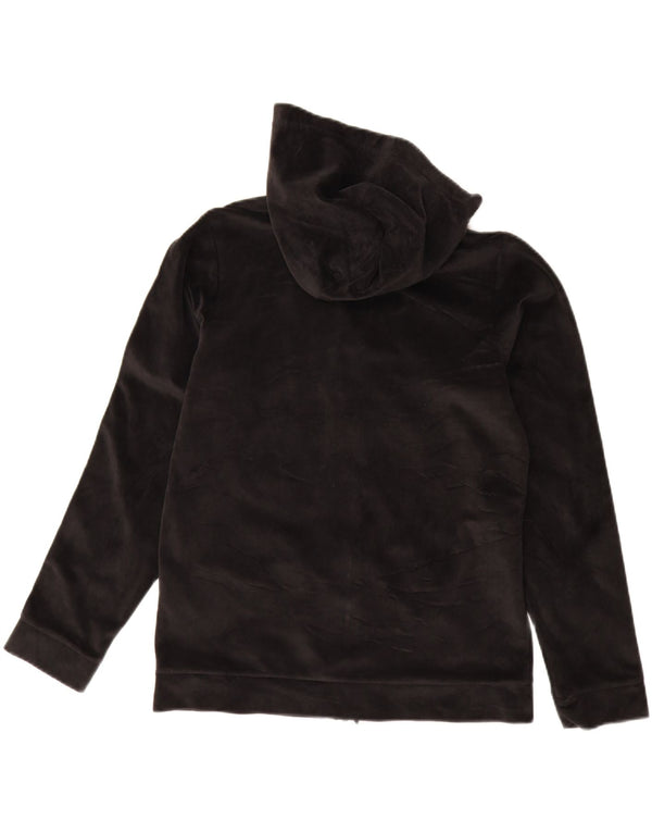 Pulover CONVERSE pentru băieți Graphic Velour Zip Hoodie 13-14 ani XL Negru