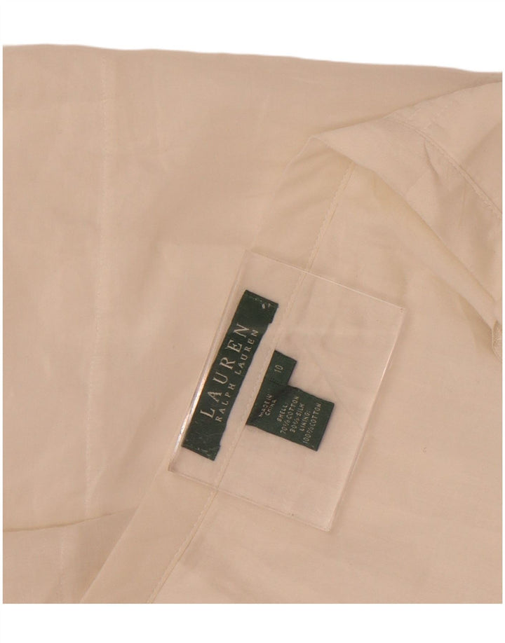 Fusta A-Line pentru femei Ralph Lauren US 10 Large W30 Bumbac alb
