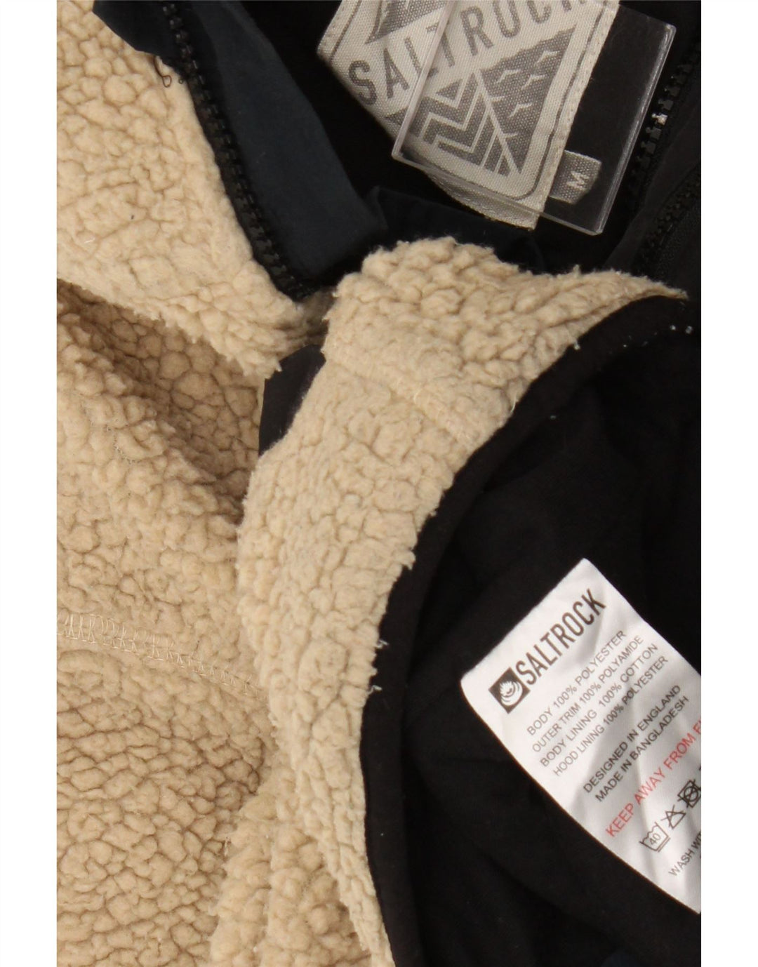 Jachetă fleece cu glugă pentru bărbați Strock UK 38 Medium Bej Poliester color bloc