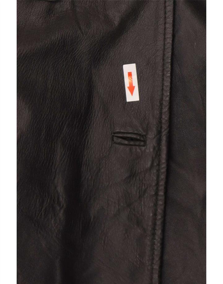 Palton din piele pentru dama Sitelli IT 42 Medium Negru