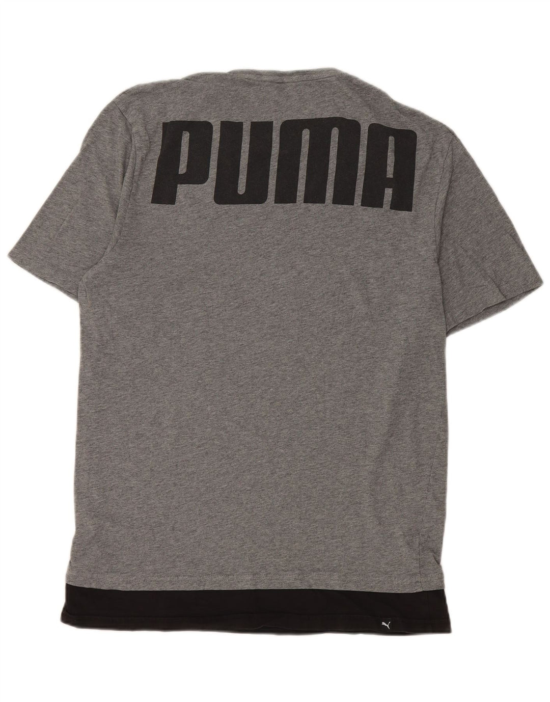 Tricou grafic Puma pentru bărbați Top, gri mediu, bumbac color bloc