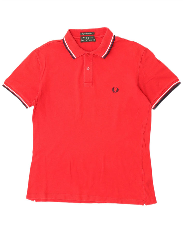 Cămașă polo pentru bărbați Fred Perry, ușor și elastic, roșu mare
