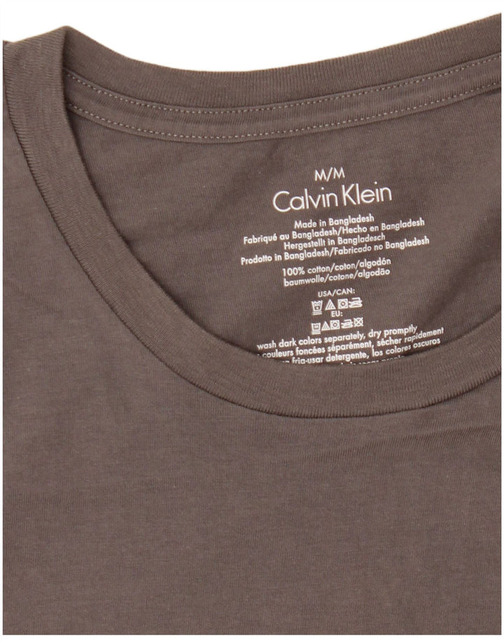 Tricou grafic Calvin Klein pentru bărbați Top din bumbac gri mediu