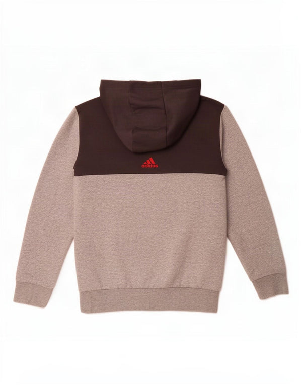 Pulover pentru băieți Adidas Graphic Hoodie 11-12 ani, gri, bumbac color bloc