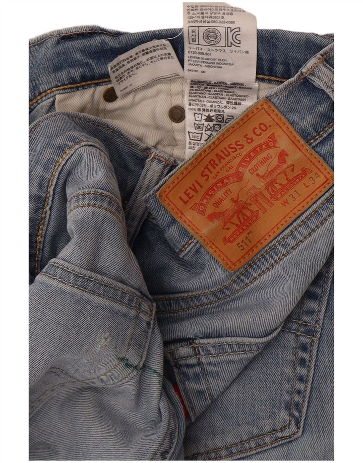 Blugi Levi's 511 Slim pentru bărbați W31 L30 Bumbac albastru