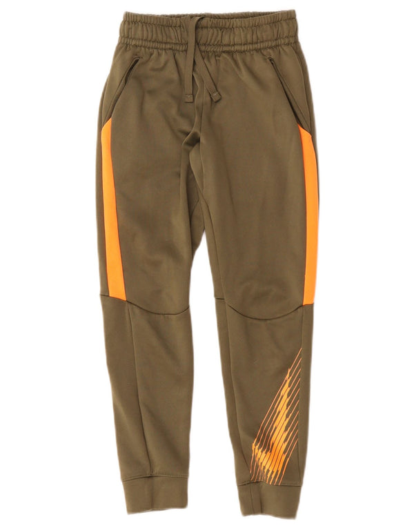 Nike Băieți Dri Fit Pantaloni de trening Pantaloni de jogging 6-7 ani XS Kaki Colorblock