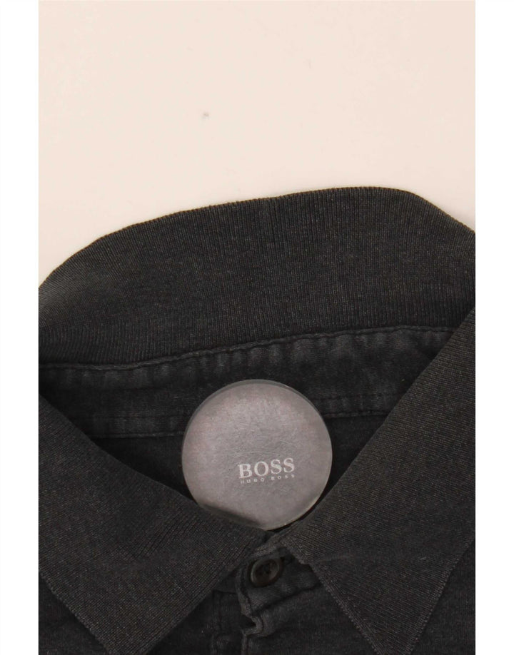 Cămașă polo cu mânecă lungă pentru bărbați Hugo Boss 2XL gri