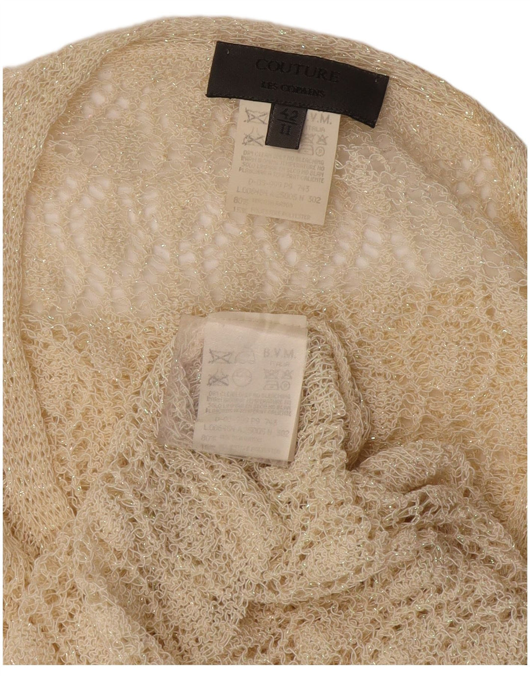 Pulover cardigan transparent pentru femei Les Copains IT 42 Medium Off White