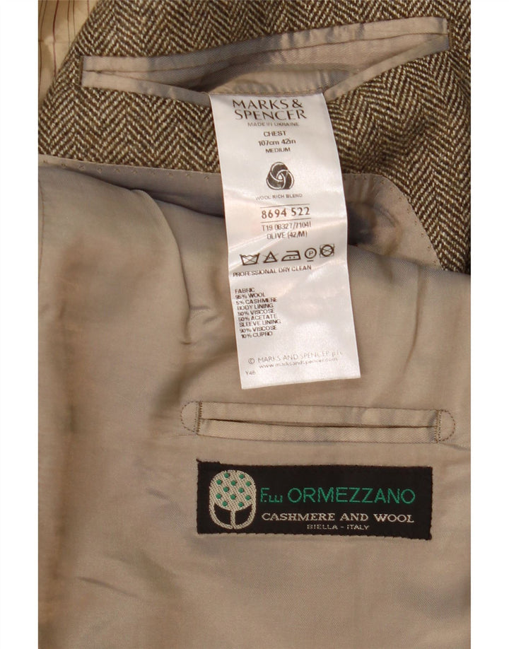 Jachetă pentru bărbați Marks & Spencer, cu 3 nasturi, UK 42, maro, mare