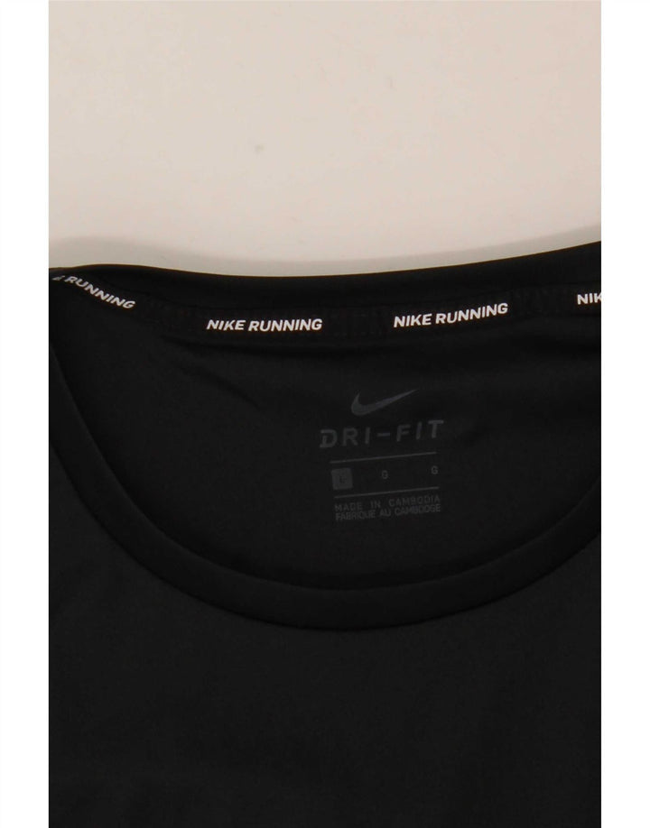 Tricou Nike Dri Fit pentru femei Top UK 16 Large Negru