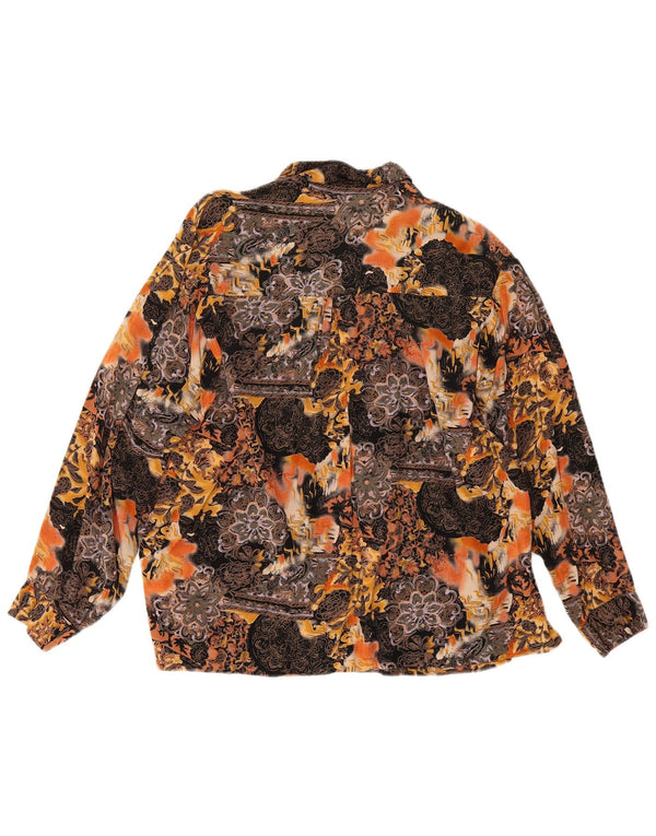 Bluză pentru femei vintage cămașă UK 14 mare, multicoloră, florală