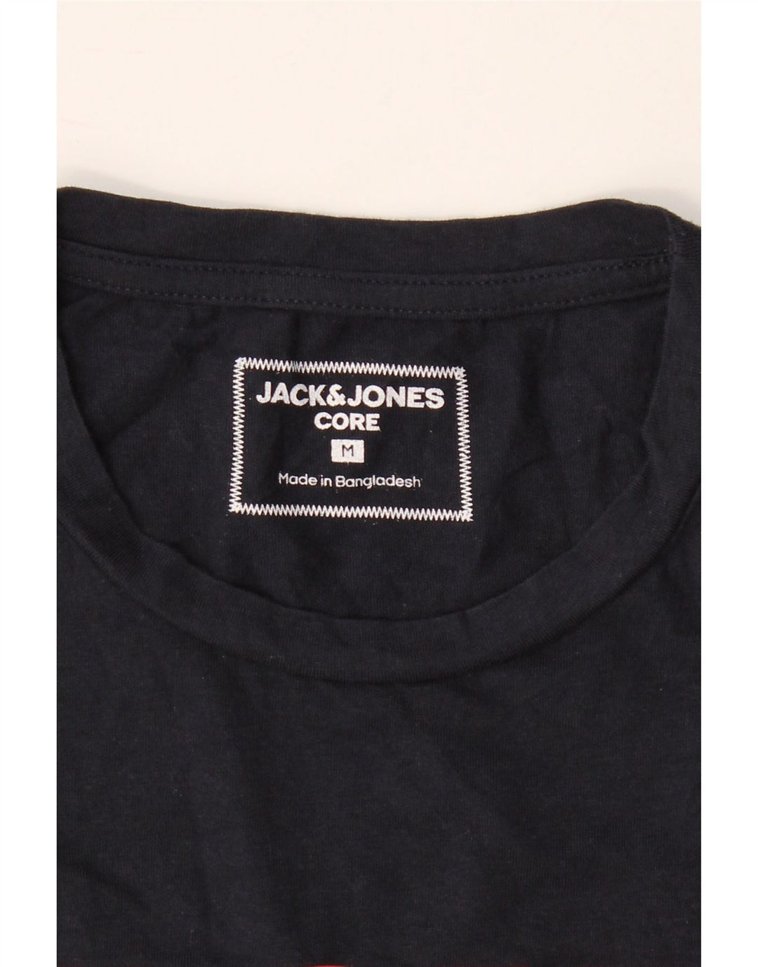 JACK & JONES Mens Graphic T-Shirt Top Medium Navy Blue Cotton Vintage Jack & Jones and Second-Hand Jack & Jones from Messina Hembry 