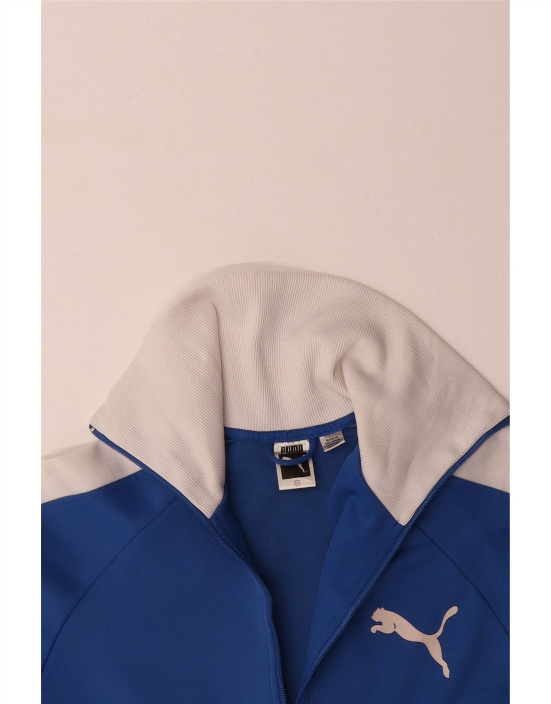 Jachetă de top cu trening grafic PUMA pentru femei UK 16, mare, albastru, color block