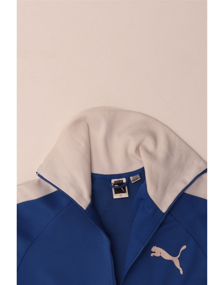 Jachetă de top cu trening grafic PUMA pentru femei UK 16, mare, albastru, color block