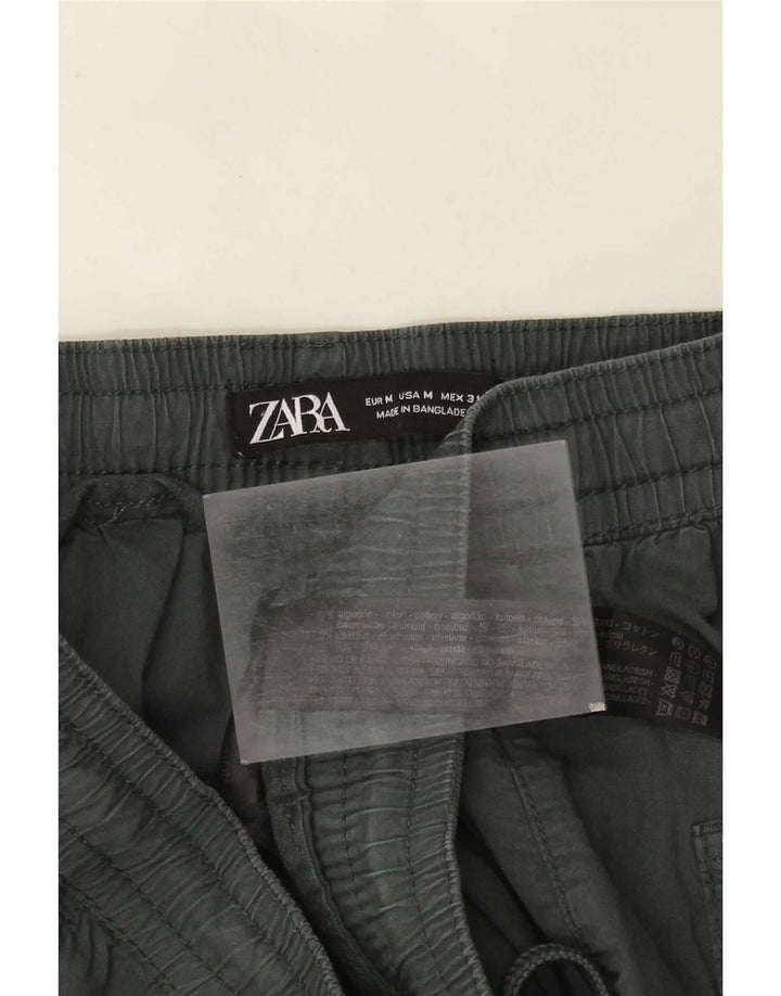Pantaloni de jogging pentru femei Zara Mediu L28 L26 Bumbac verde