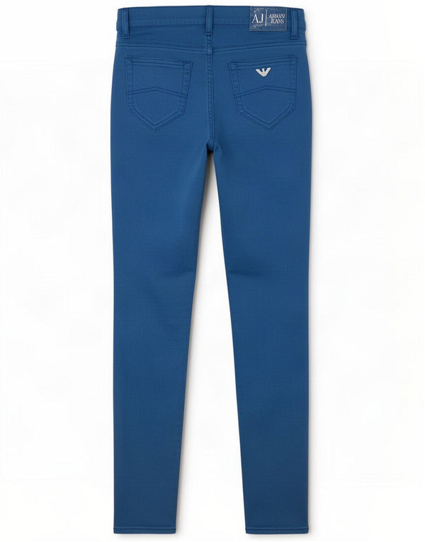 Banchi de damă Armani skinny W25 L32 Bumbac albastru