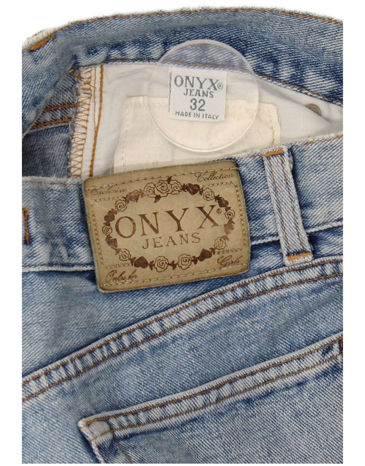 Blugi conici pentru femei Onyx W32 L29 Bumbac albastru