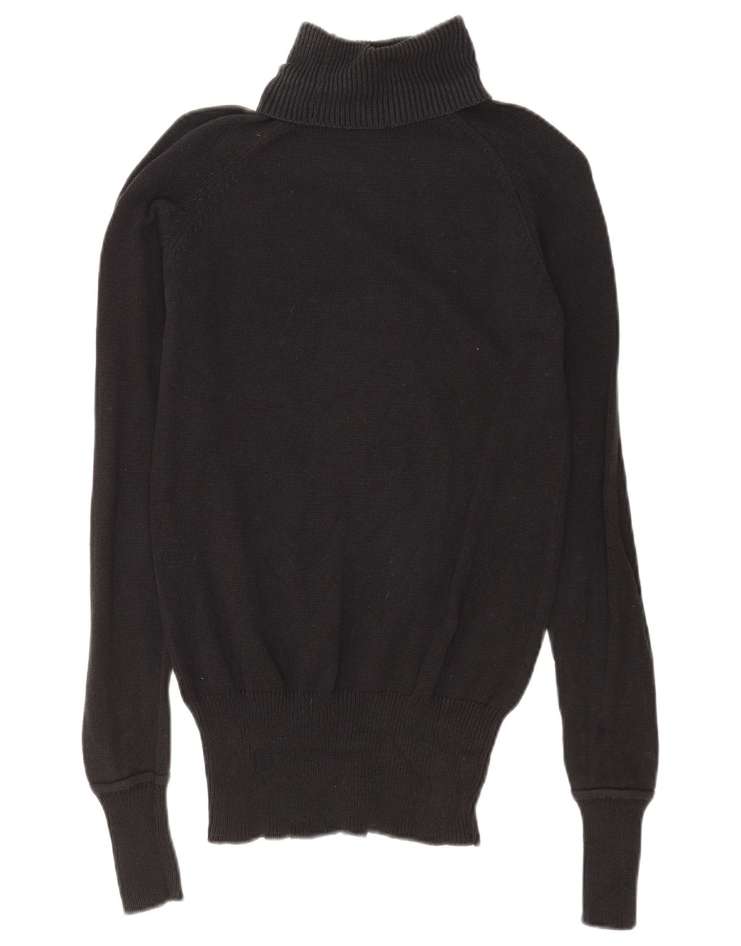 Pulover cu gât rulat Zara pentru femei UK 14 Bumbac bleumarin mediu