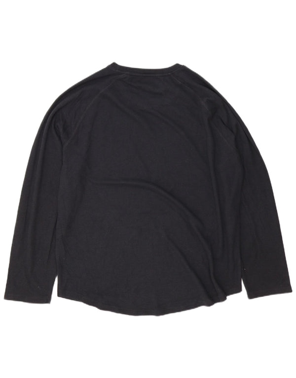 Crew Clothing Top pentru bărbați cu mânecă lungă 2XL bumbac negru