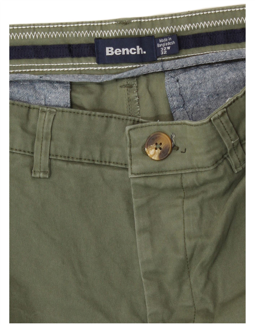 Pantaloni scurți chino pentru bărbați Bench W32, bumbac mediu kaki