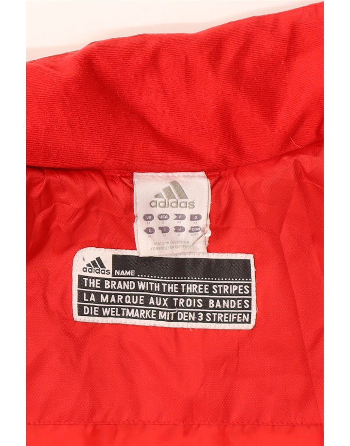 Jachetă căptușită pentru bărbați Adidas UK 38 Medium Red Colorblock Poliester