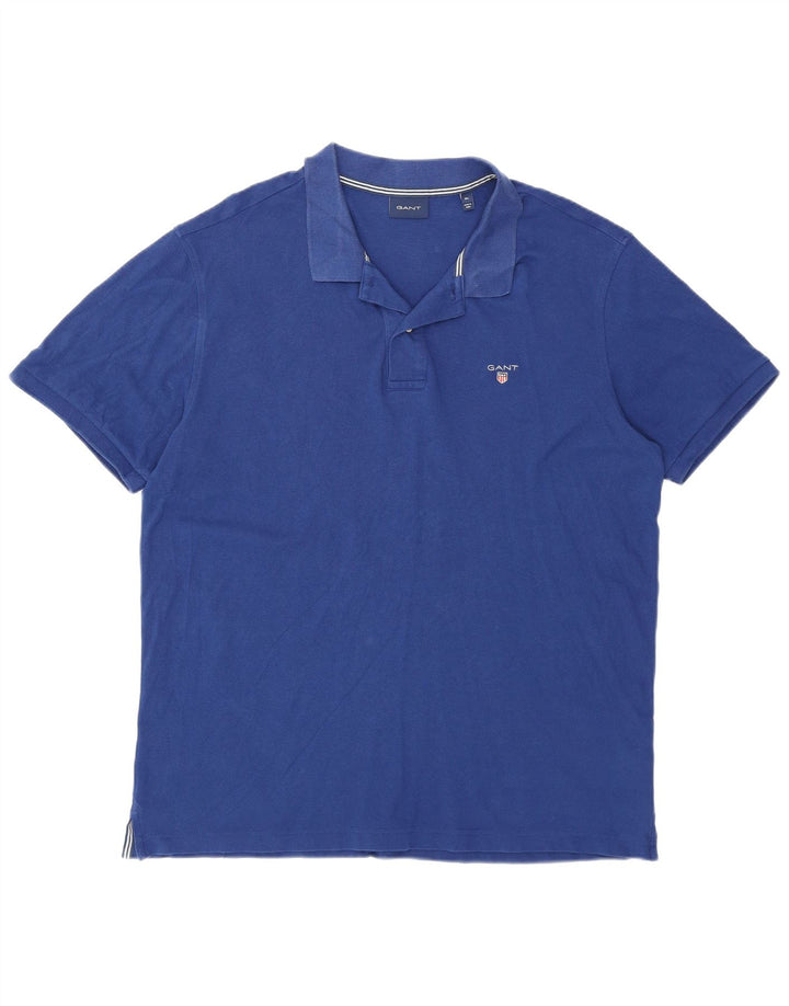 Tricou polo pentru bărbați Gant XL, bumbac albastru