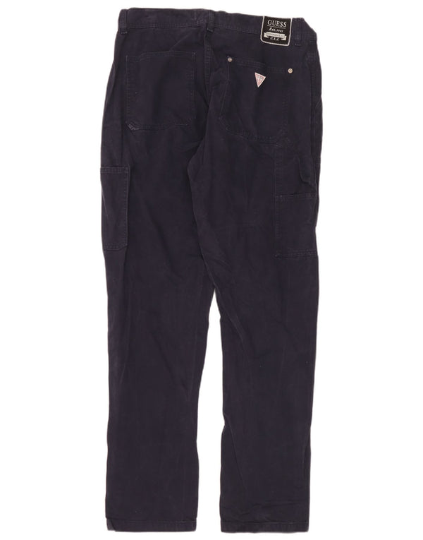 Pantaloni cargo drepti pentru bărbați Guess W32 L32 bleumarin